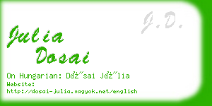 julia dosai business card